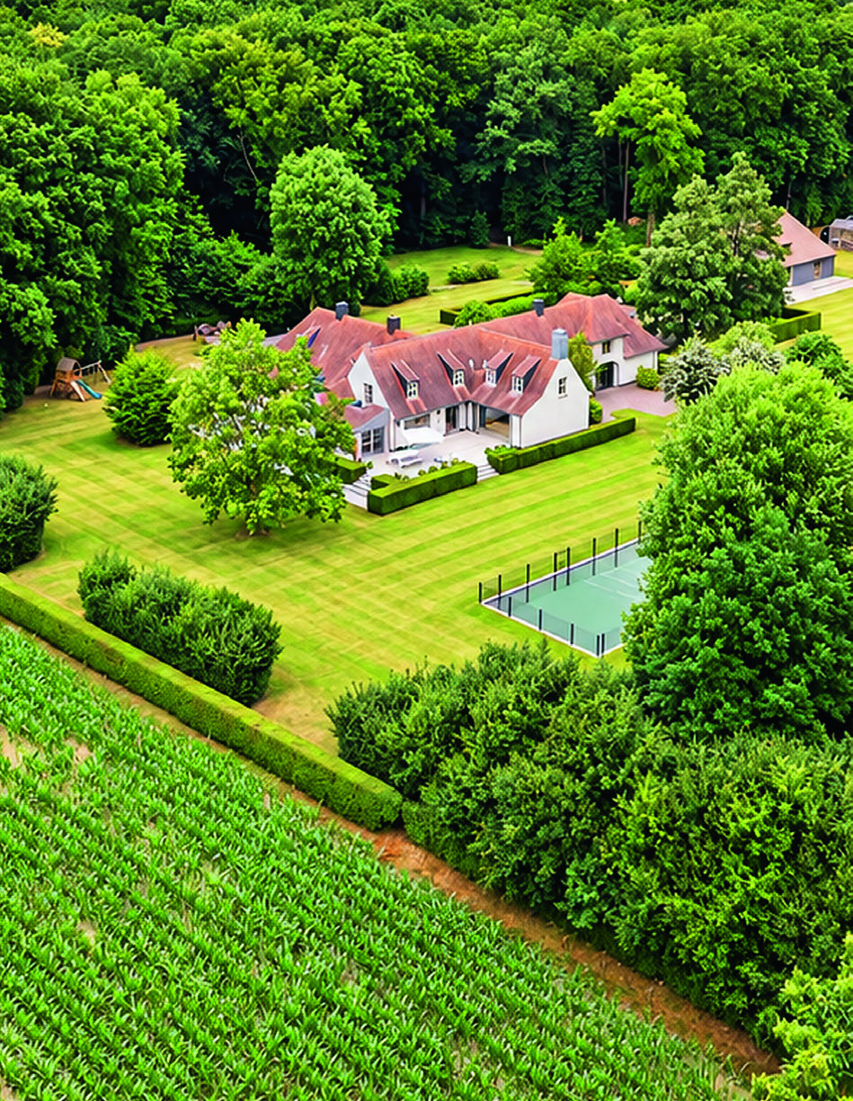 Groene residentiële omgeving in Zuid-West-Vlaanderen